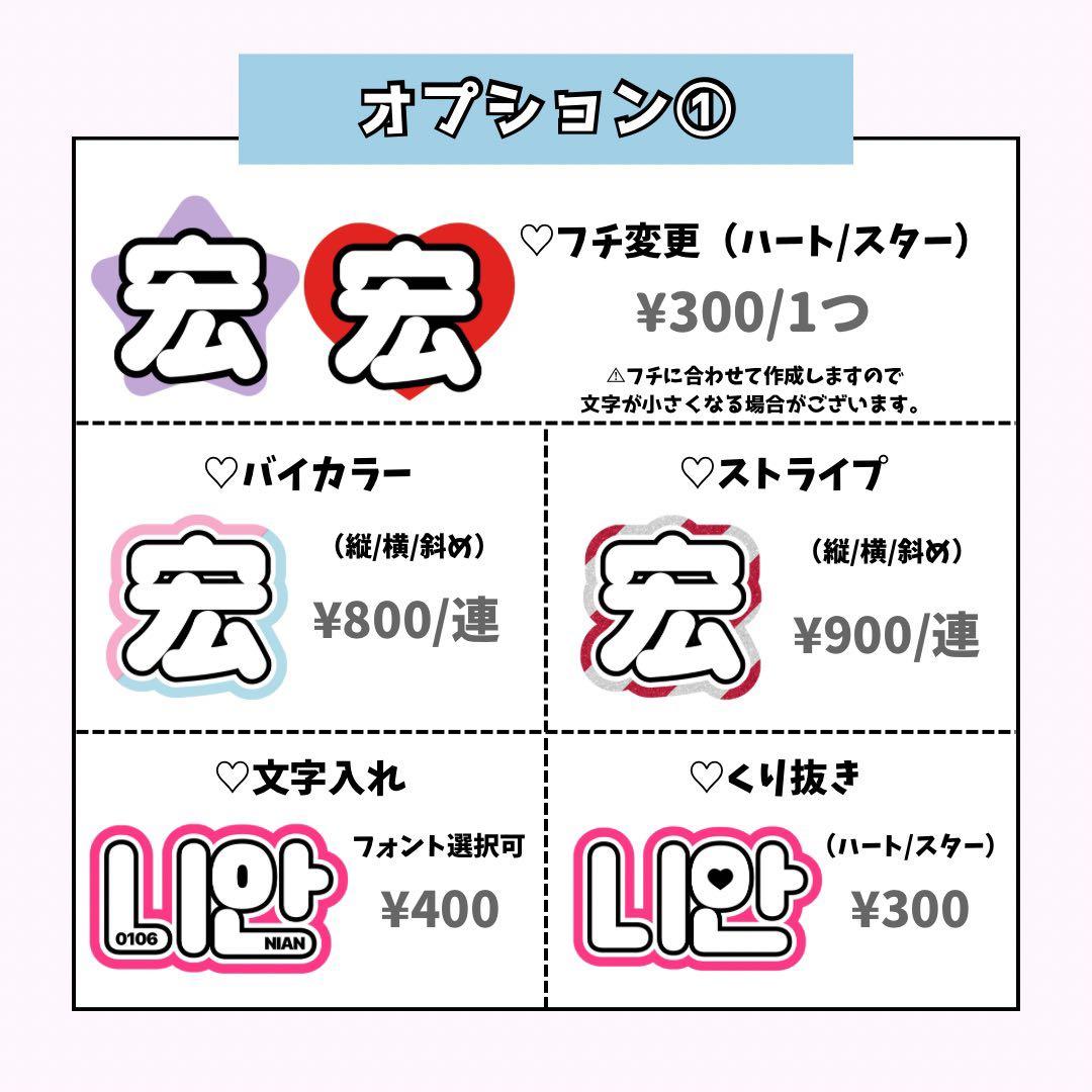 ぽり✩ページ♡0128ネームボード うちわ文字 連結文字パネル オーダー