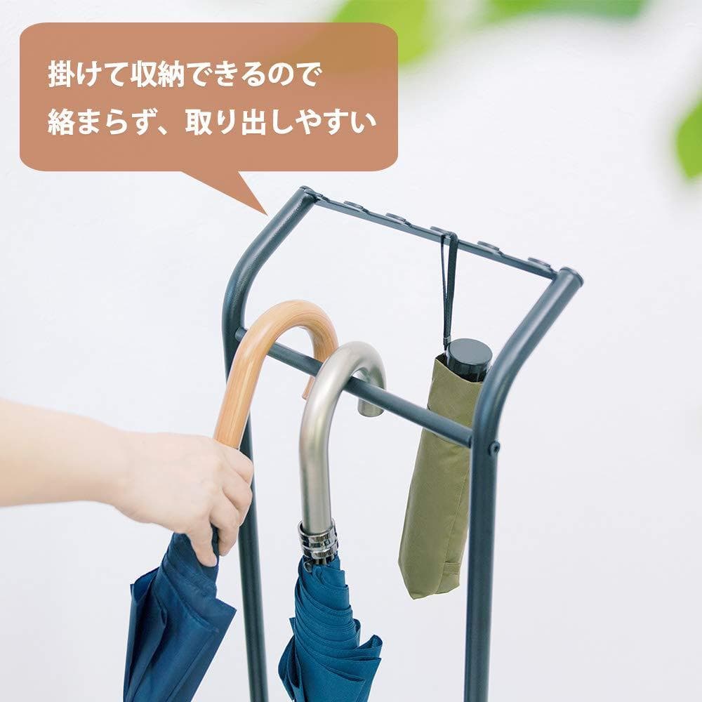 アンブレラハンガー マットブラック スリム傘立て 3kg耐荷重