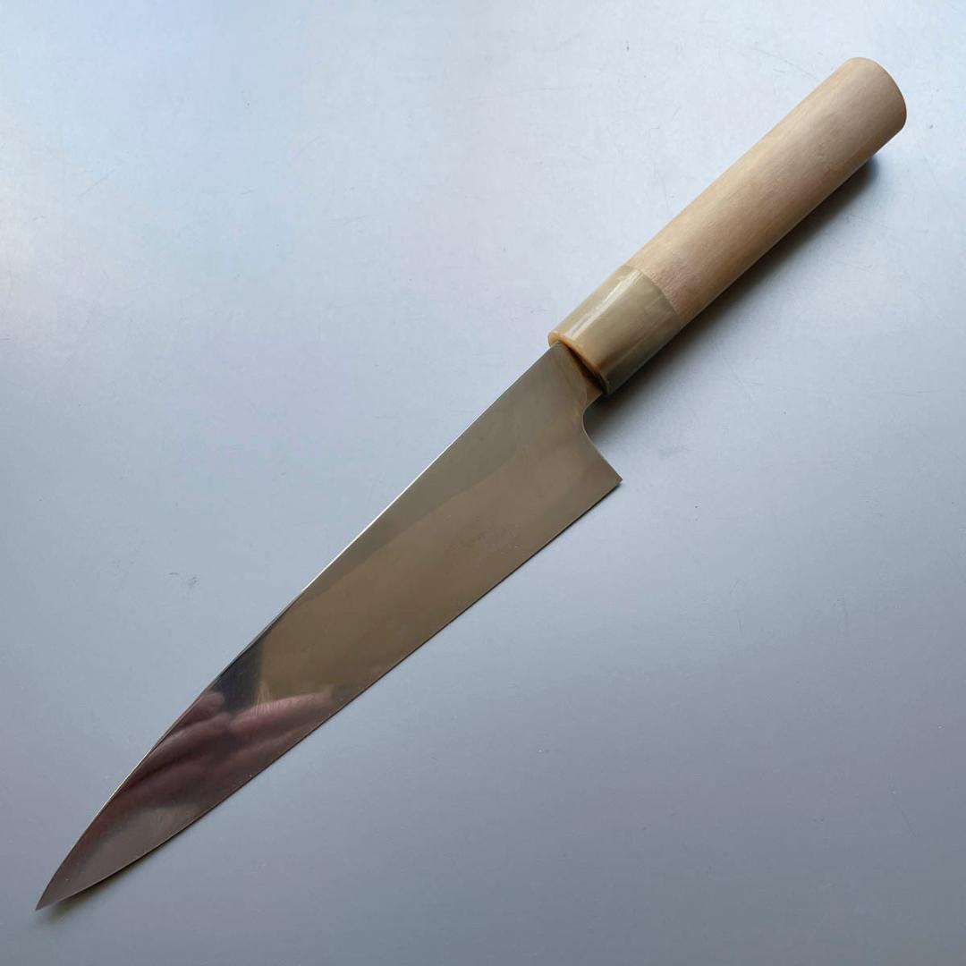 京都 有次 上製 相出刃包丁 6.5寸（19cm）白水牛柄（新品）