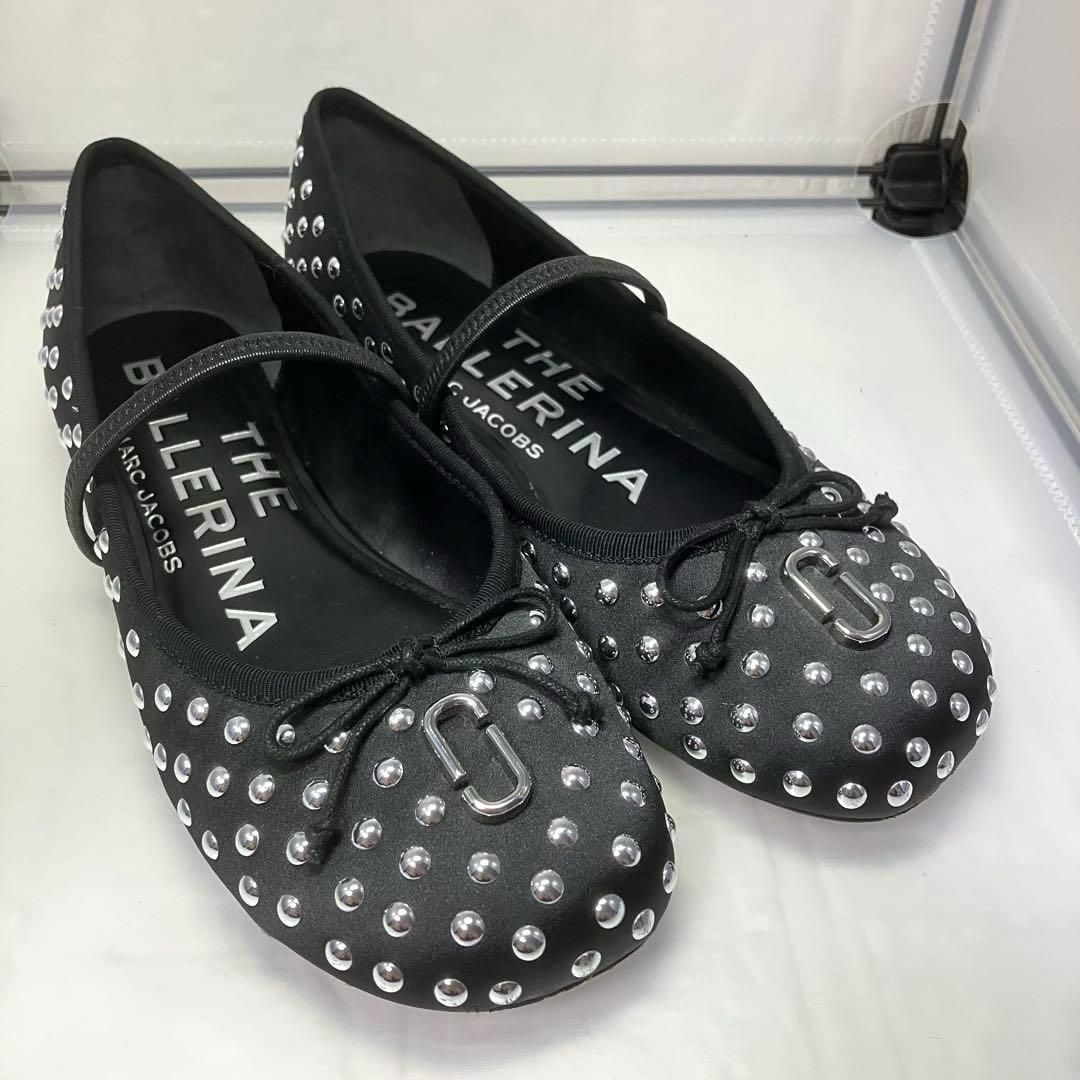★極美品★MARCJACOBSサブリナ スタッズ バレエ フラットシューズ 24