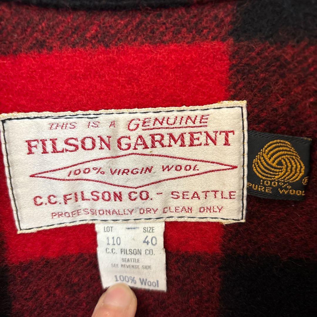 H*f様 80s FILSON マッキーノクルーザージャケット　40 レッド×ブ