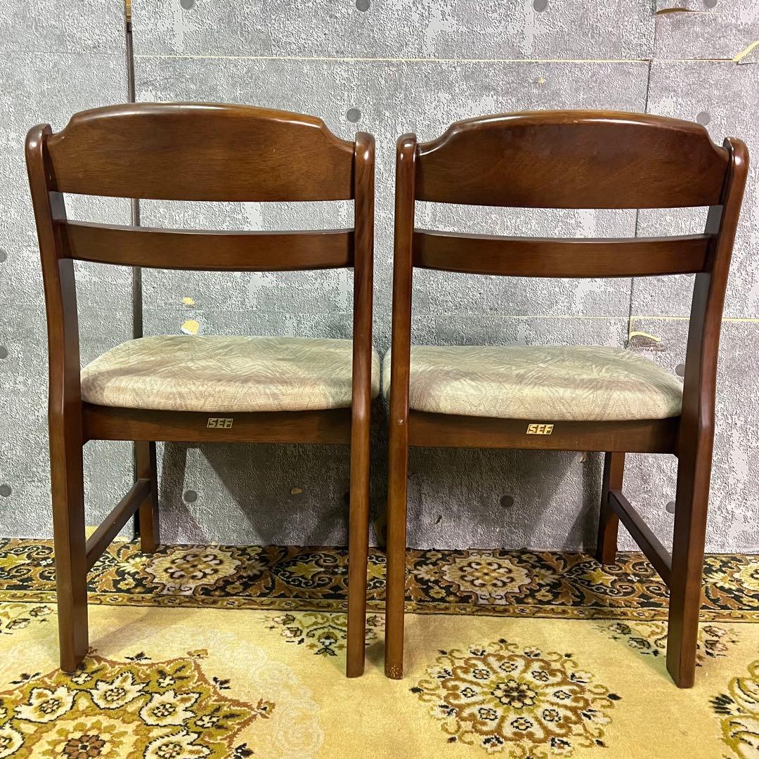 ꧁SEF家具꧂ダイニングチェア4脚セット ファブリック いす イス 椅子 レトロ