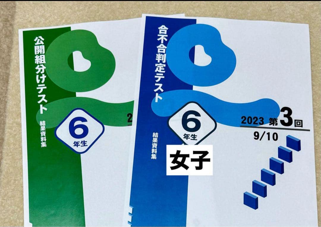 女子　四谷大塚　6年　３年度分　組分け・合不合判定テストセット　最新含　早稲アカ