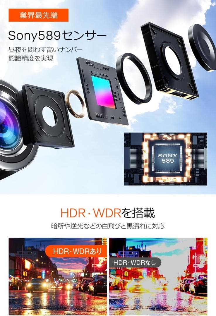 ドライブレコーダー ミラー型 12インチIPS大画面 4K 前後カメラ 64GB