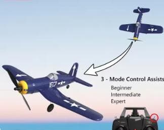 ラジコン 航空機 ゼロ 飛行機 400mm 翼幅2.4g 6軸