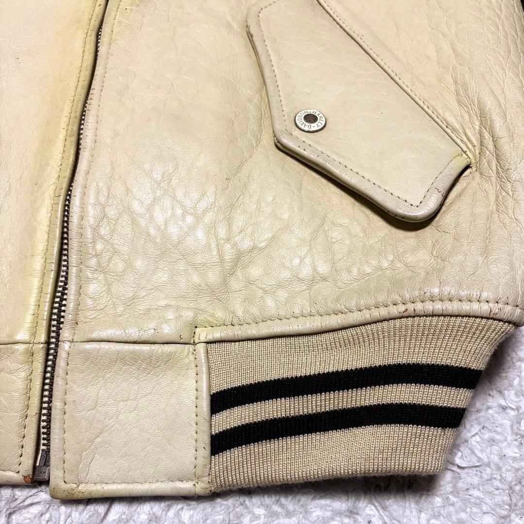 90s 希少 HARLEY DAVIDSON スタジャン バイカラー Lサイズ