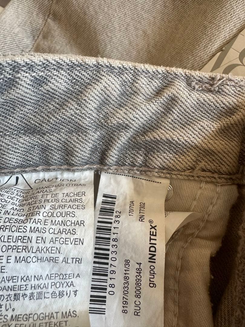【大人気完売商品！タグ付き】ZARA カーゴ ミッドライズ デニムパンツ