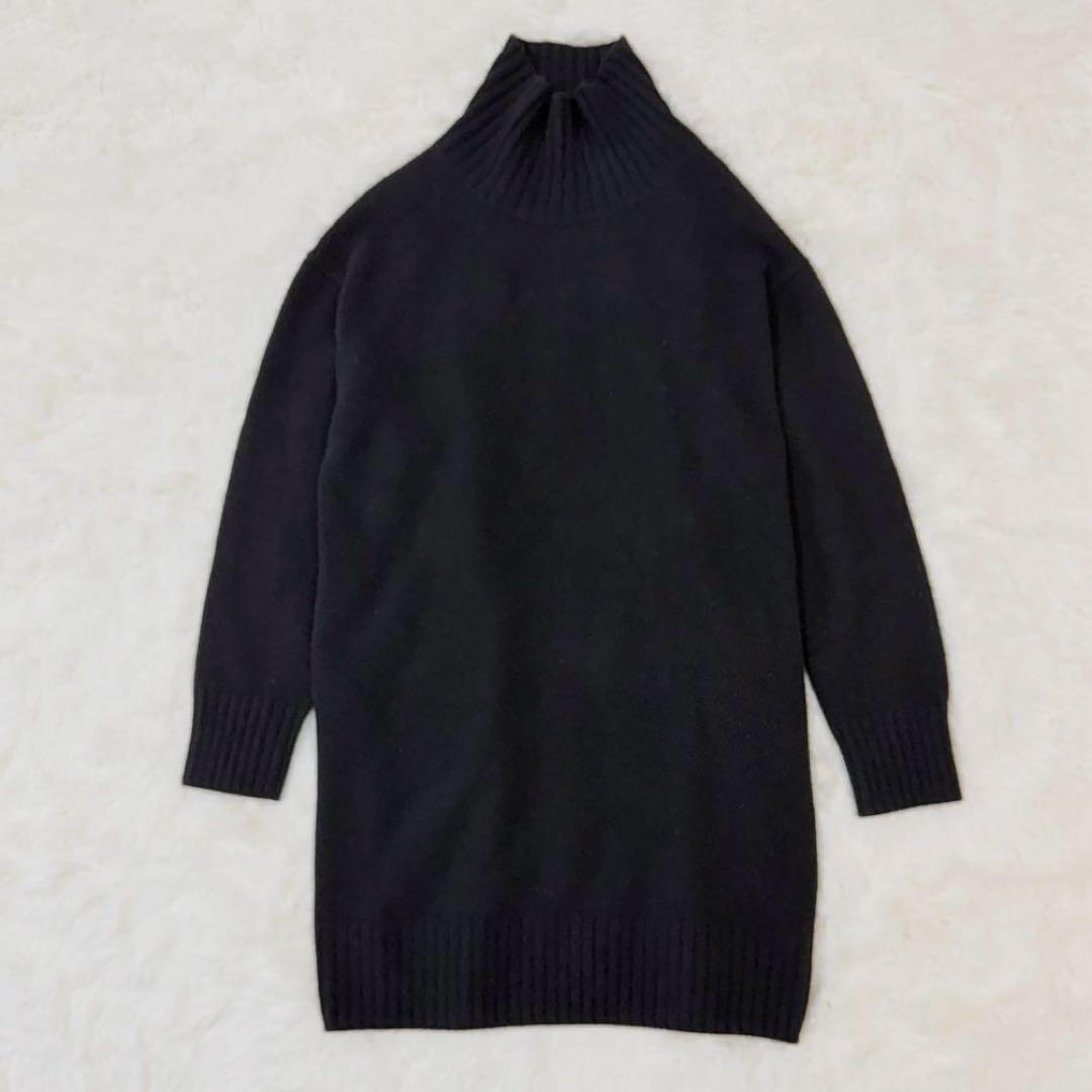 美品✨ Plageスーパーファインウールカシミヤハイネックミニワンピース
