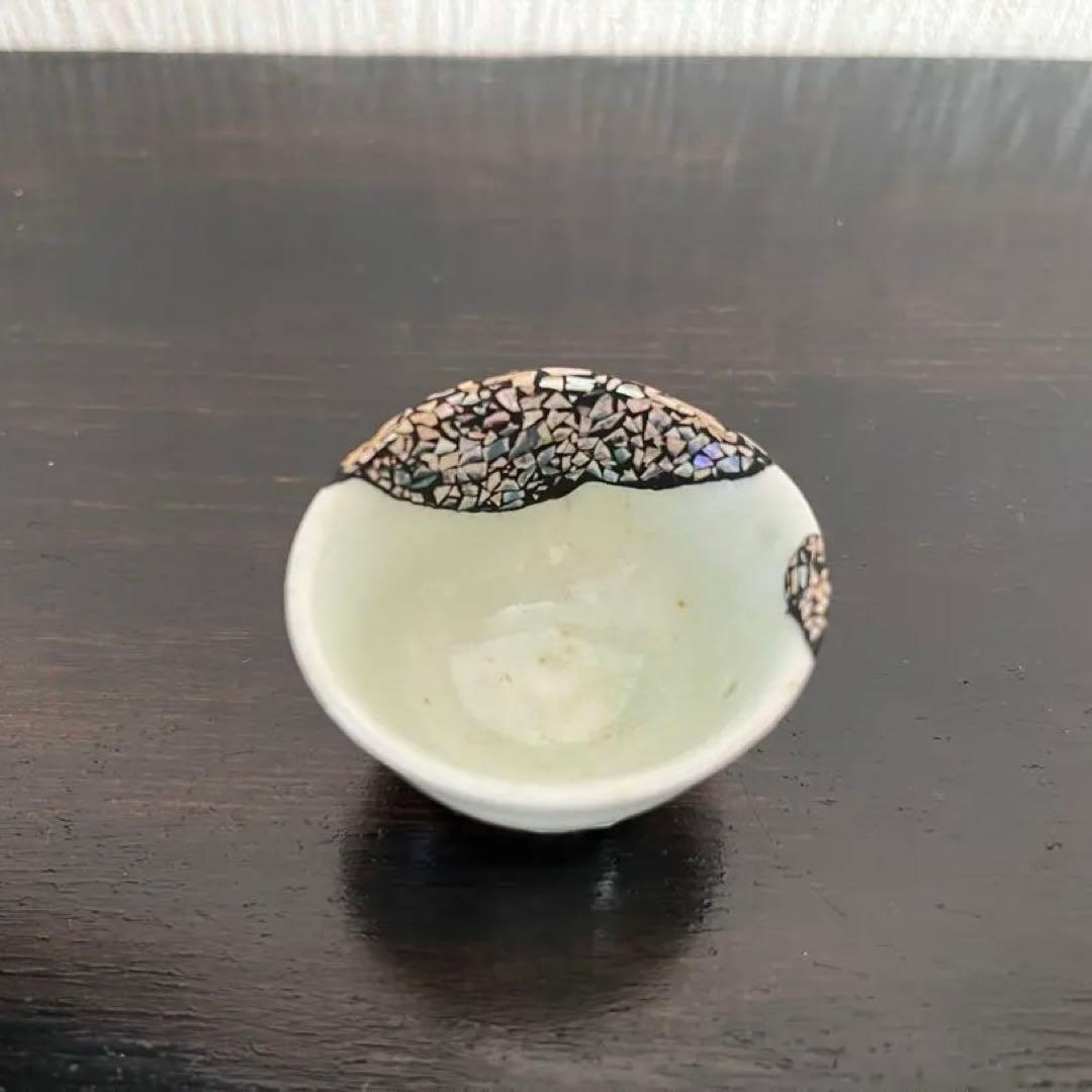 初期伊万里　白磁小盃　金継ぎ