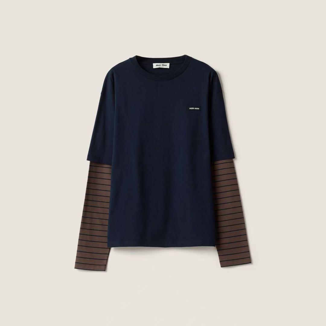 miumiu ミュウミュウ　長袖 ジャージー Tシャツ XS