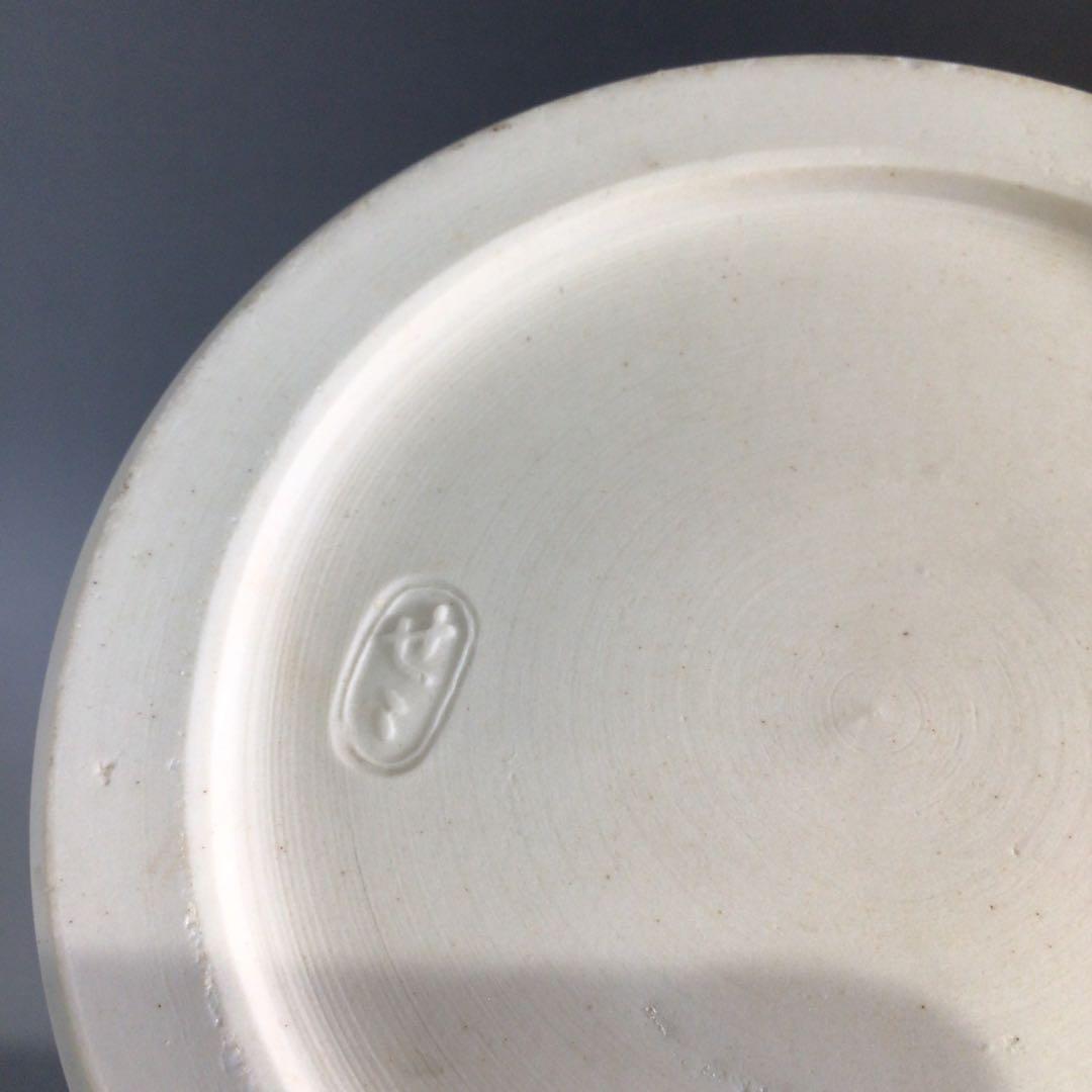 Ｐ６２５　水指　『膳所焼』『淡海ぜぜ　陽炎園造』『染付雲堂文』　共箱　茶道具