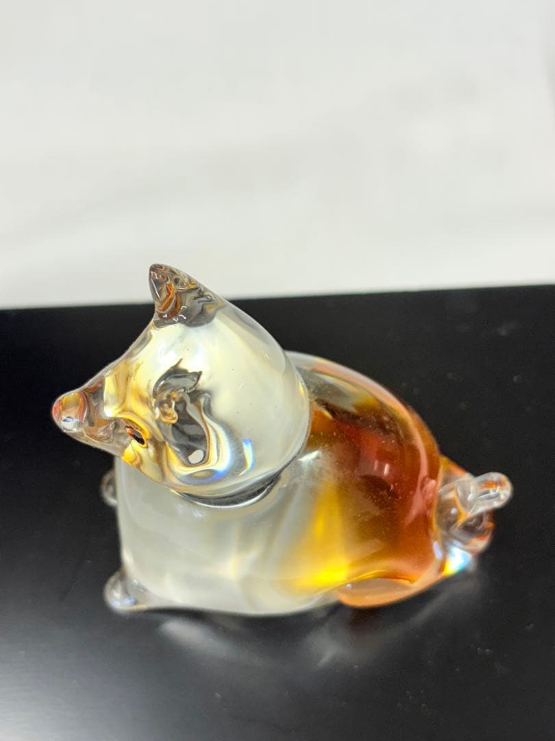 Multi Glass マルティグラス クリスタルガラス 猪 犬 鳥 干支 置物