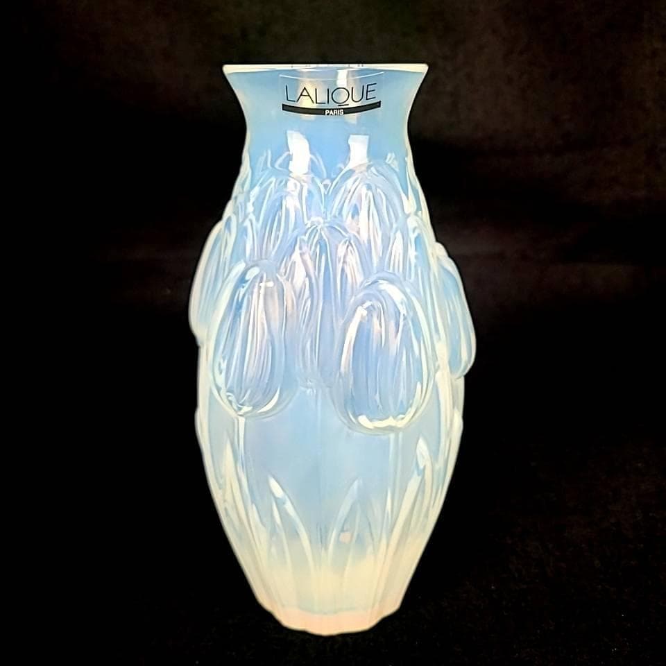 △美品△ラリック　チューリップ　花瓶　オパルセント　箱つき 2