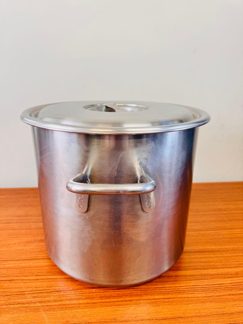 業務用 寸胴鍋 31cm 深型 約20L 蓋付き SUS444