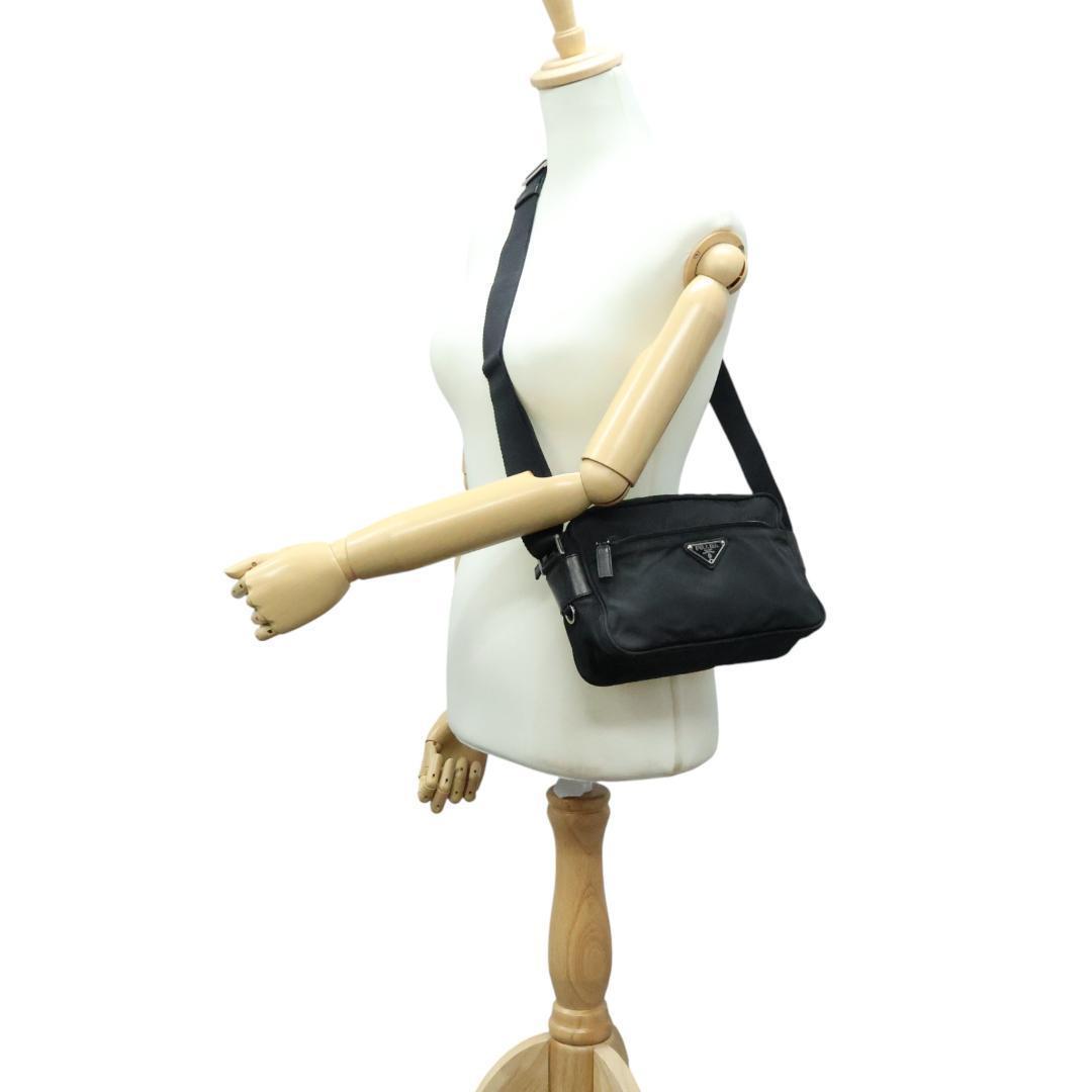 PRADA プラダ カメラバッグ ショルダーバッグ 三角ロゴ 白タグ ブラック