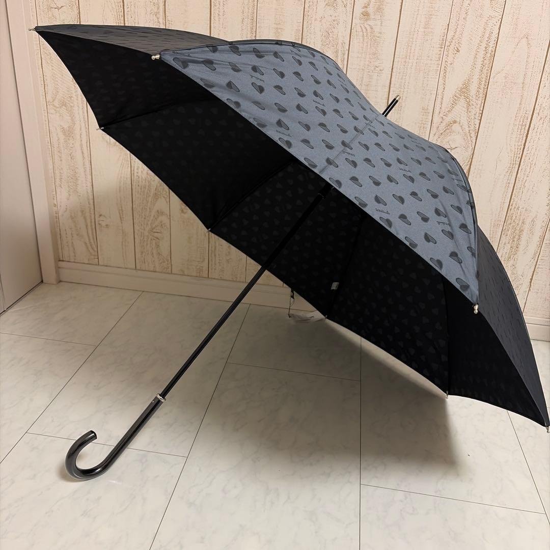 【新品未使用】agnes b. アニエスべー 長傘 雨傘 ハート柄 ブラック