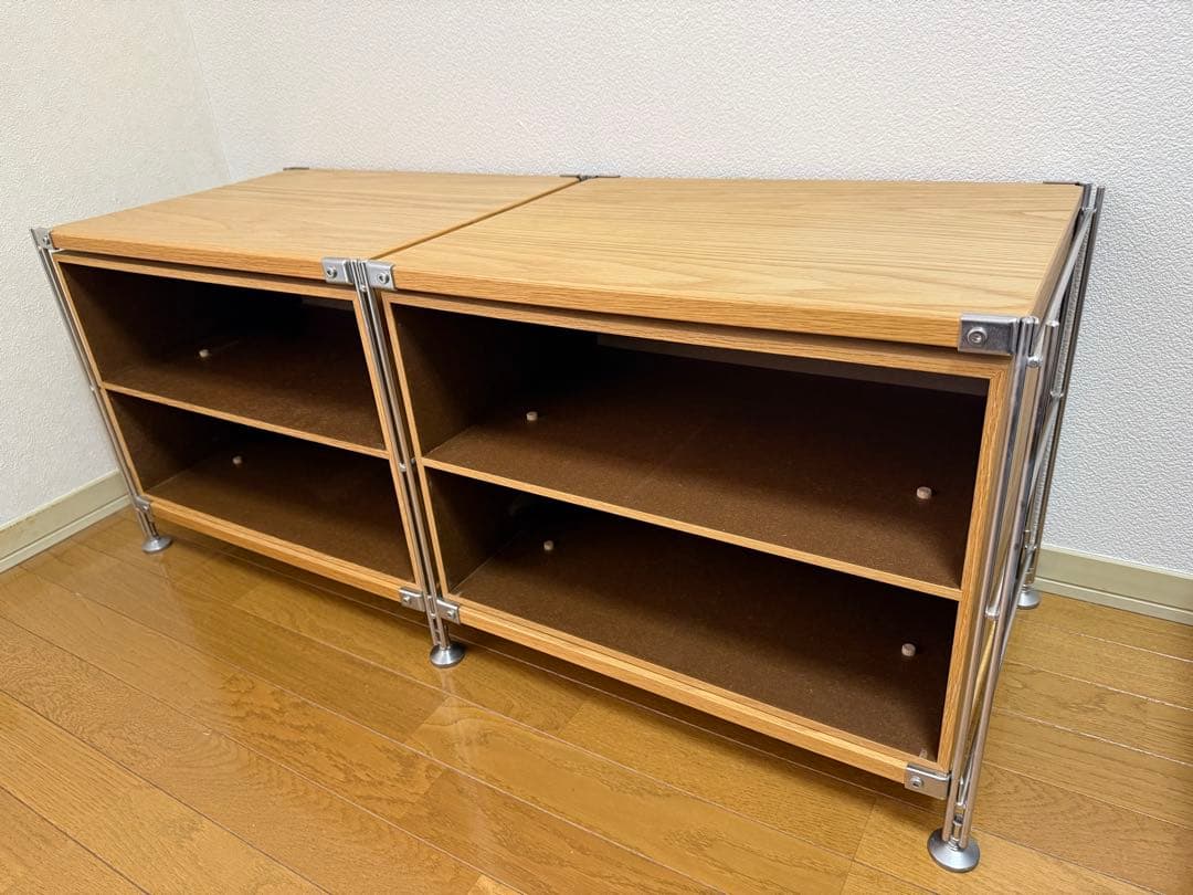 お値下げ中⭐️無印良品☆ステンレスユニットシェルフ☆テレビボード☆木製収納ケース