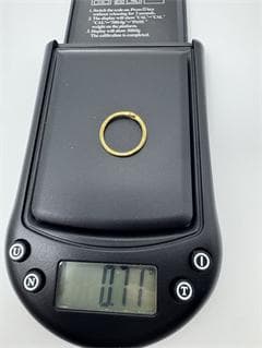 《日本製18金》K18ゴールドリング 放射状彫刻 細身 9号 即日発送
