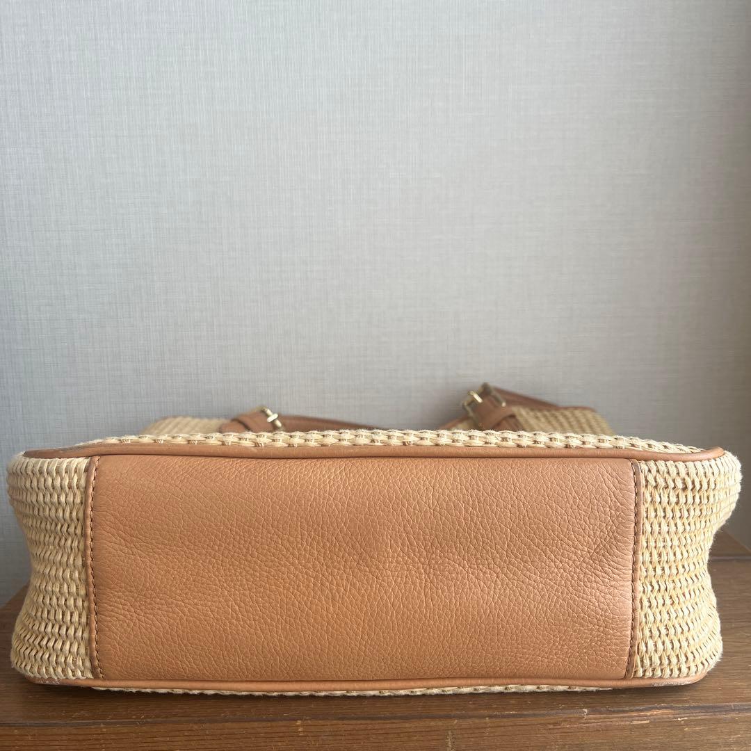 Tory Burch トリーバーチ　かごバッグ トートバック　ベージュ　A4