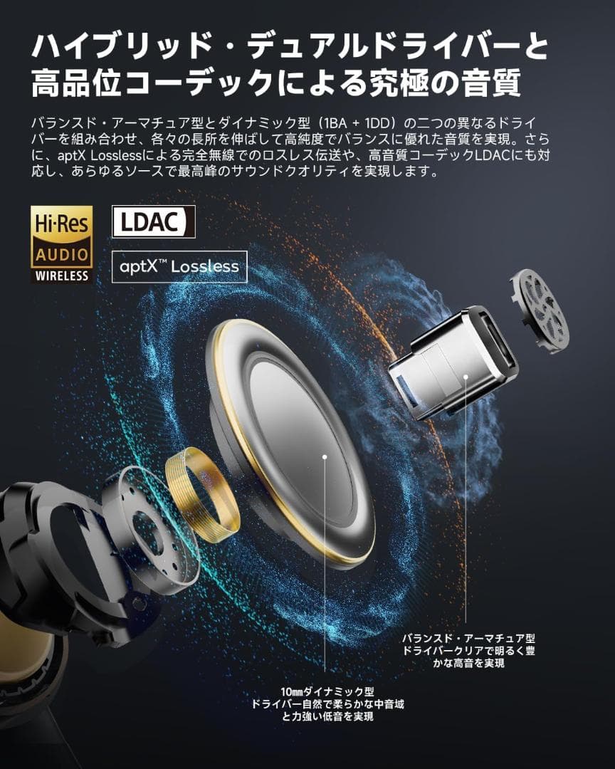 【新品・未開梱】EarFun Air Pro 4i+ワイヤレスイヤホン ブラック