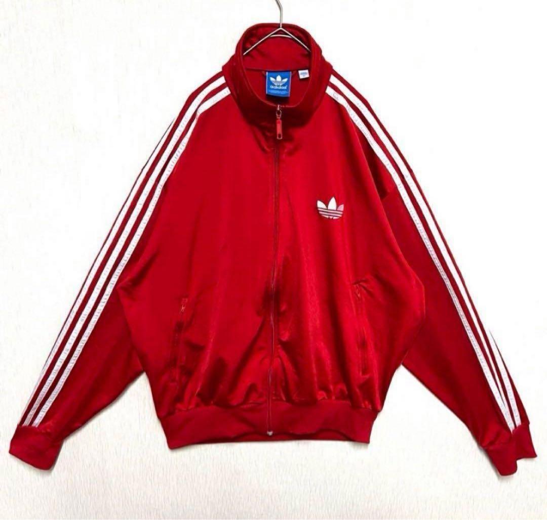 【ビッグサイズ‼️】adidasファイヤーバードトラックジャケット L 赤白 古着