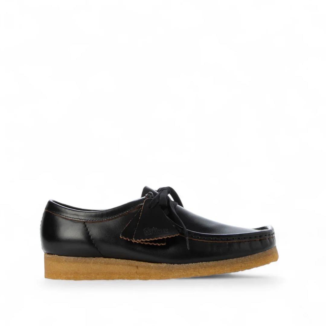 クラークスワラビー　BLACK Smooth Leathe