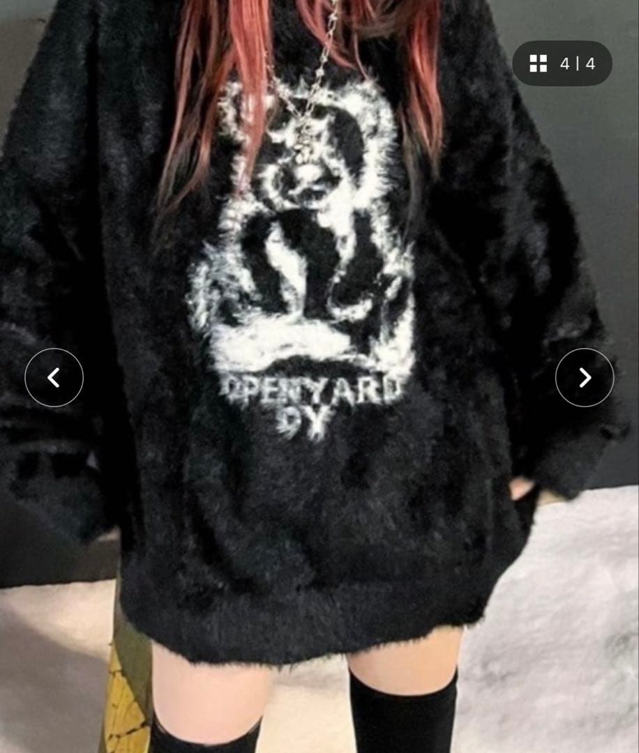 OY/オーワイ ヘアリーシャドーオードリーニット 美品
