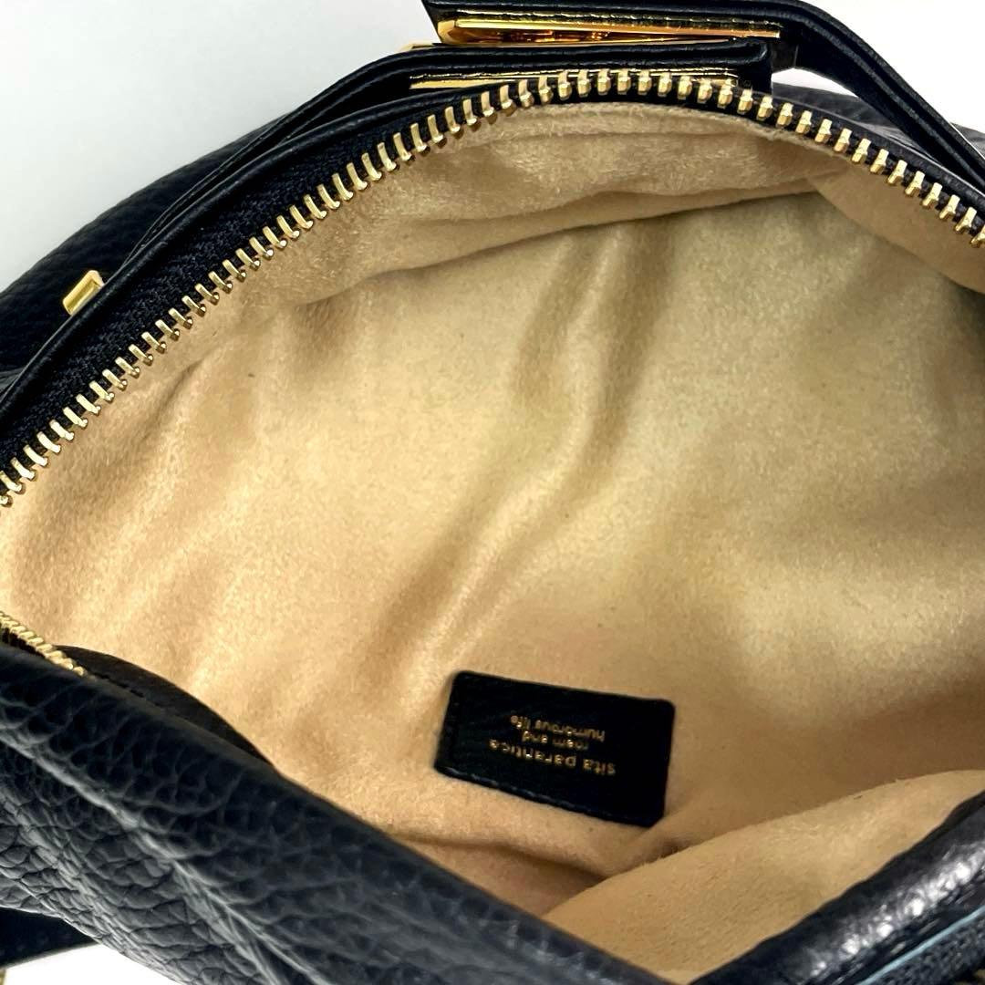 専用　美品✴︎ シータパランディカ　ウエストポーチ　黒　シボ革　レザー