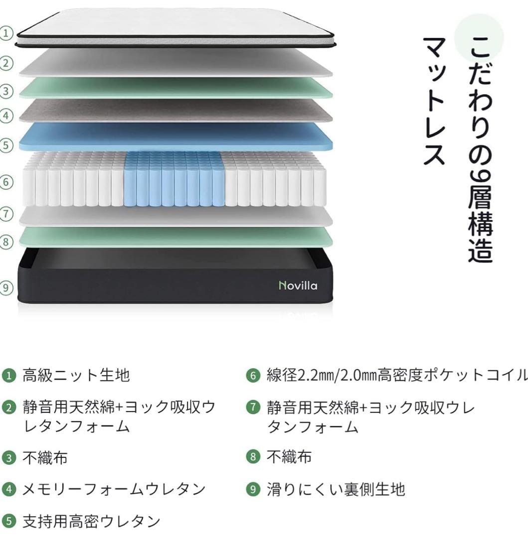【完売品】Novilla マットレス クイーン ポケットコイル 【都内送料無料】