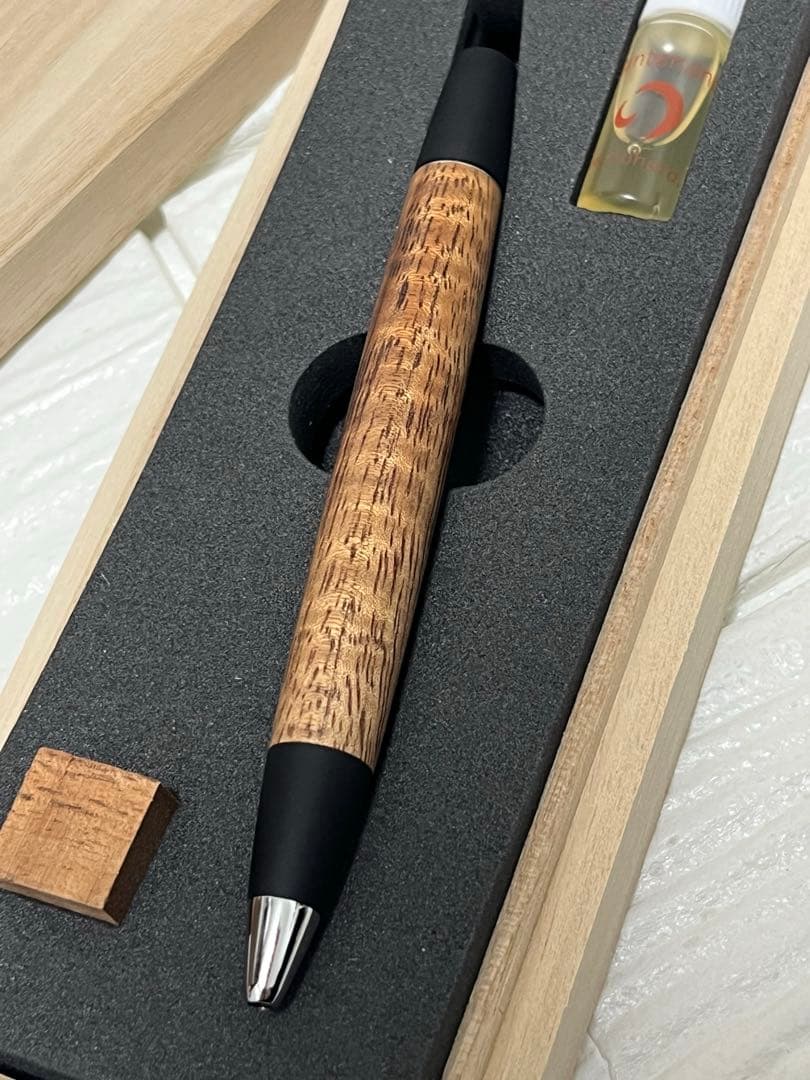 野原工芸 ハワイアンコアカーリー ボールペン　ロータリー SANZO シルバー