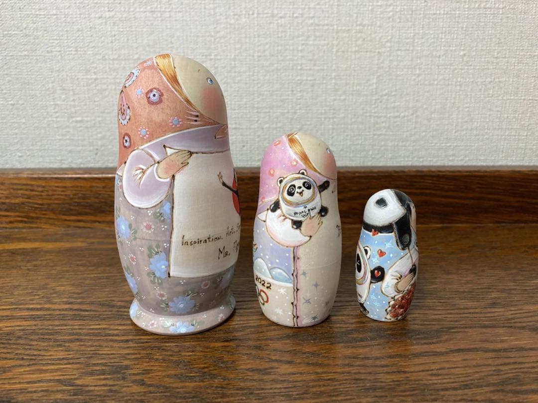 【みぃ】北京オリンピック羽生結弦マトリョーカ&青のサンタ起き上がりこぼし♪