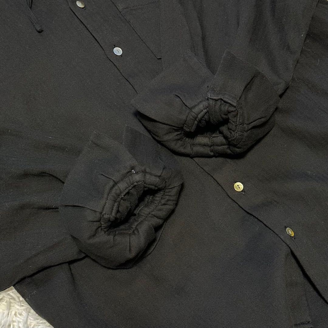 新品✨25年CLOTH&CROSS二重織コットンヘリンボーンフリルリボンブラウス