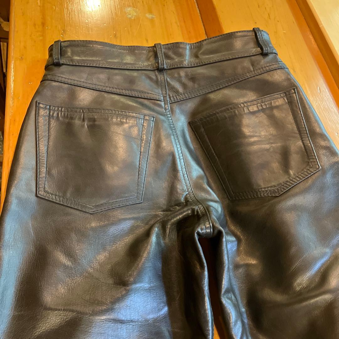 【美品】DEGNER レザーパンツ バイクウェア 牛革 ブラック 30サイズ