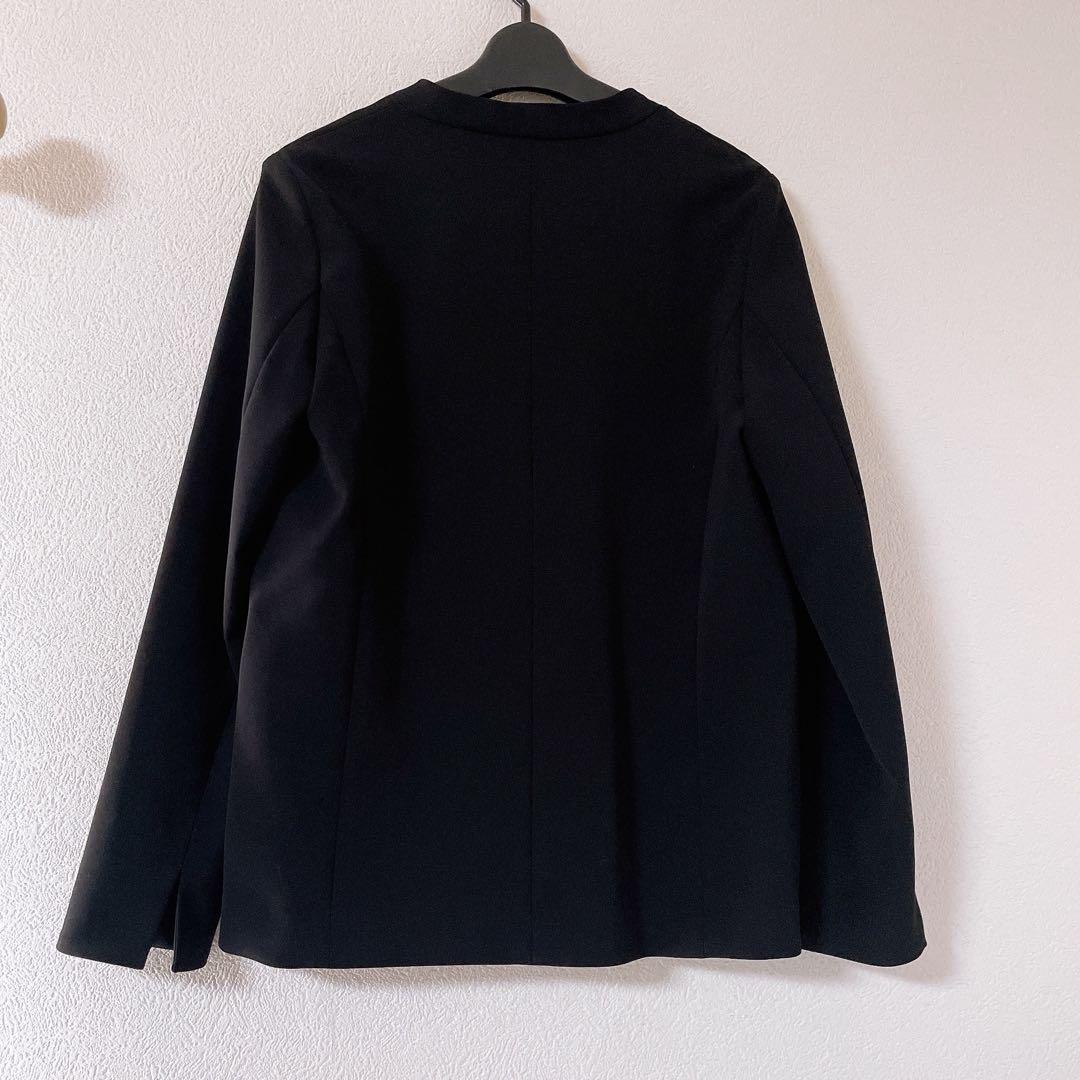 美品✨ソージュ ストレッチファインノーカラージャケット ブラック M
