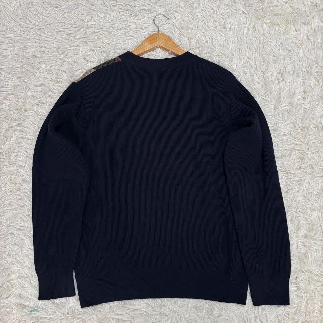 ✨️極美品 ブラックレーベルクレストブリッジ チェック パッチワーク ニット M