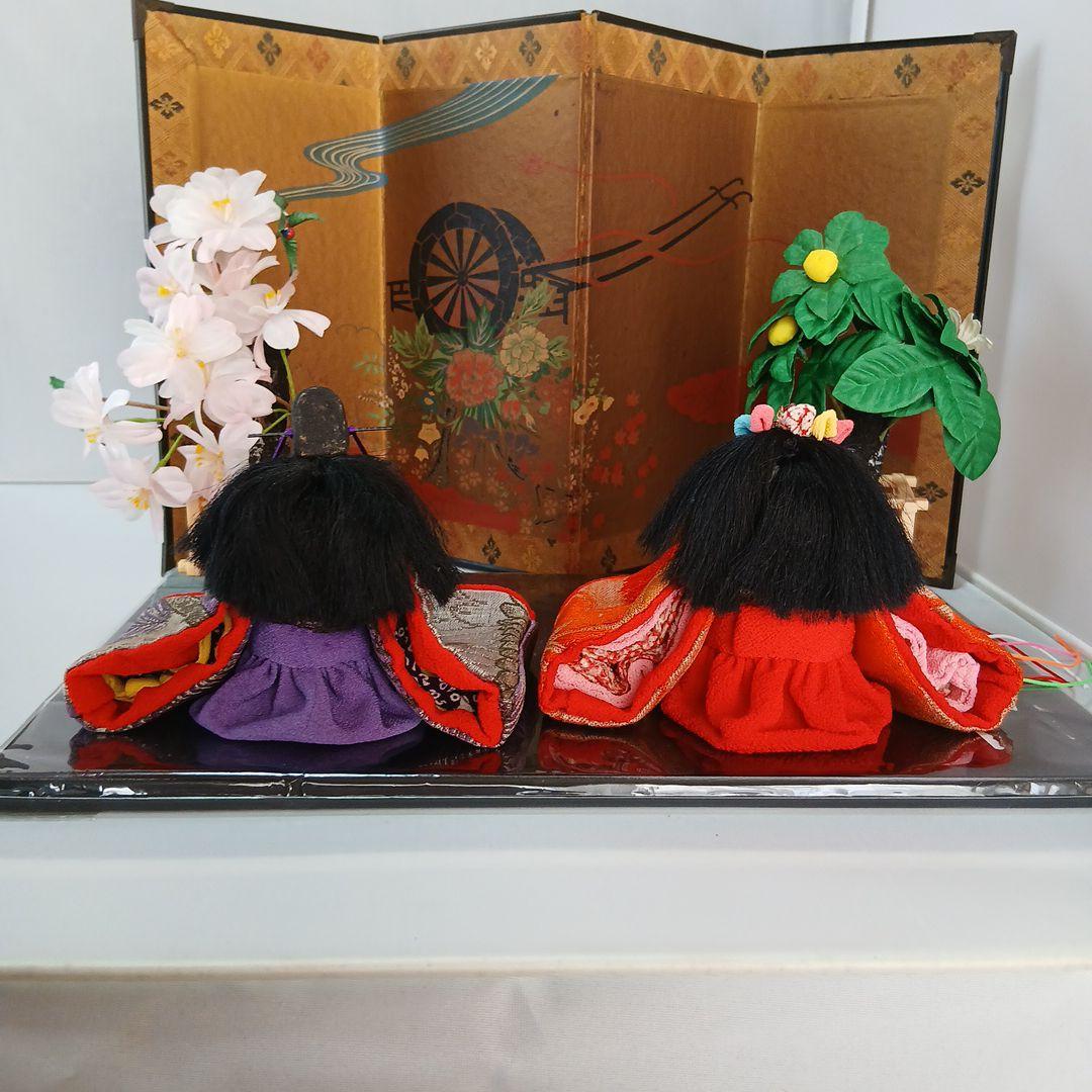 私の手作り/ひな祭り 雛人形セット/手作/古布ちりめん、帯