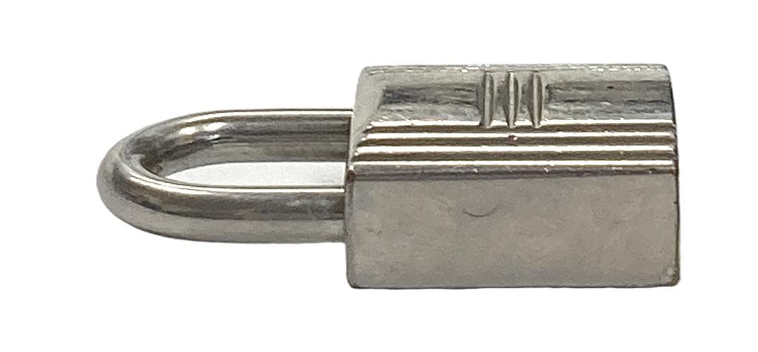 エルメス カデナ＆キー＆革紐 No.114 シルバー 中古品 (62105)