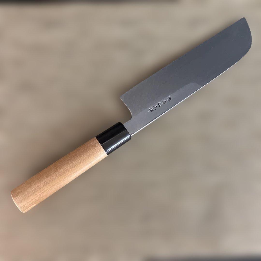 【新品未使用】堺孝行　和包丁本霞研シリーズ 鎌形薄刃210ｍｍ