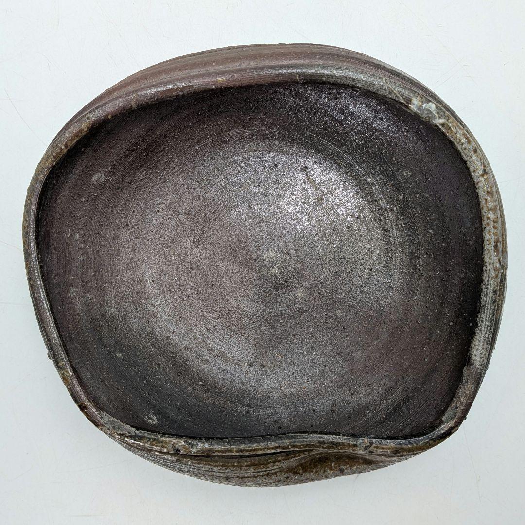 【真作保証】人間国宝 金重陶陽 備前灰器 晃介識箱 備前焼 抹茶道具 茶器 茶陶