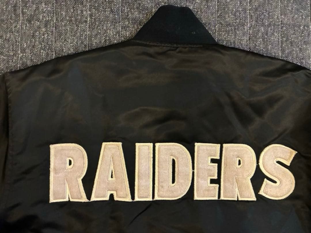 80s RAIDERS レイダース　スタジャン ブラック　 USA製　スターター