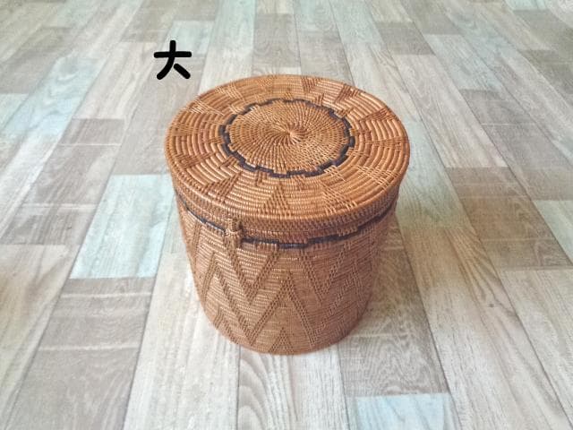 3種類セット●丸ボックス●柄入●アタ●バリ島●1195.5●アジアン雑貨