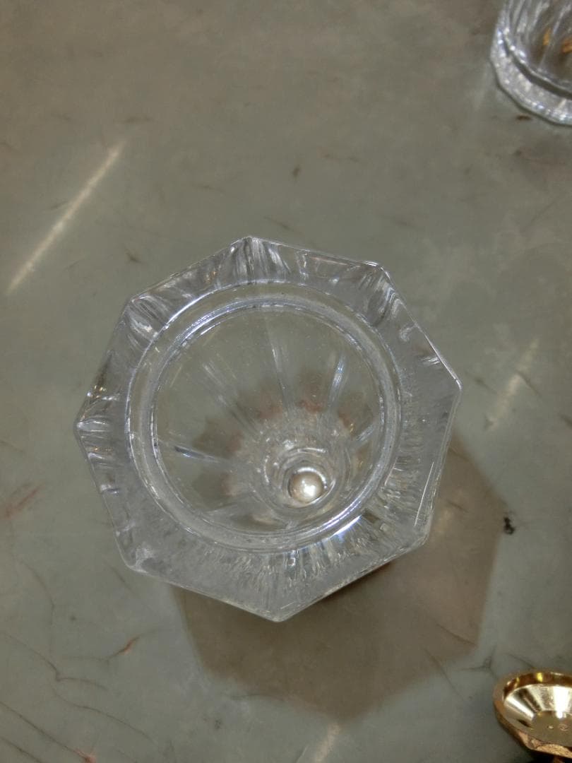 クリスタル 金鶏花器