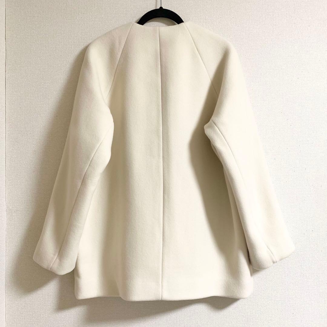SENTDALE WOOL セントデールウール ノーカラー ミドル コート