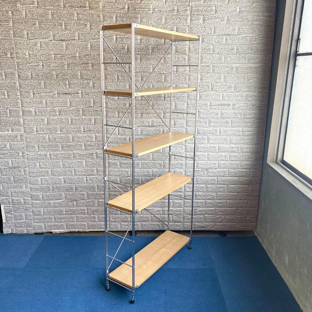 【配送は要相談】MUJI 無印良品 ステンレスユニットシェルフ オーク材棚セット