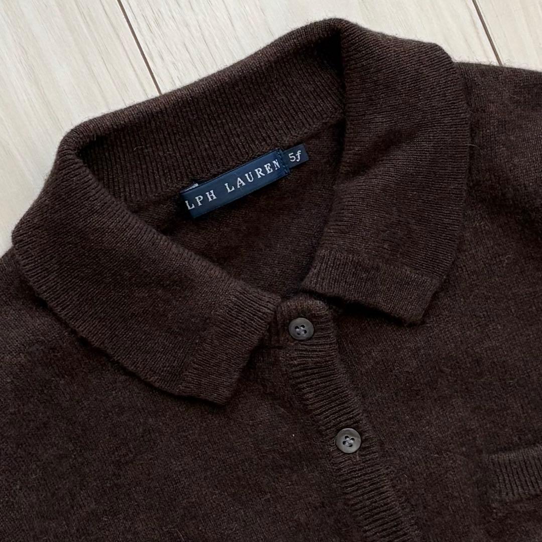 RALPH LAUREN 襟付カーディガン ニット カシミヤ/羊毛 S 90s