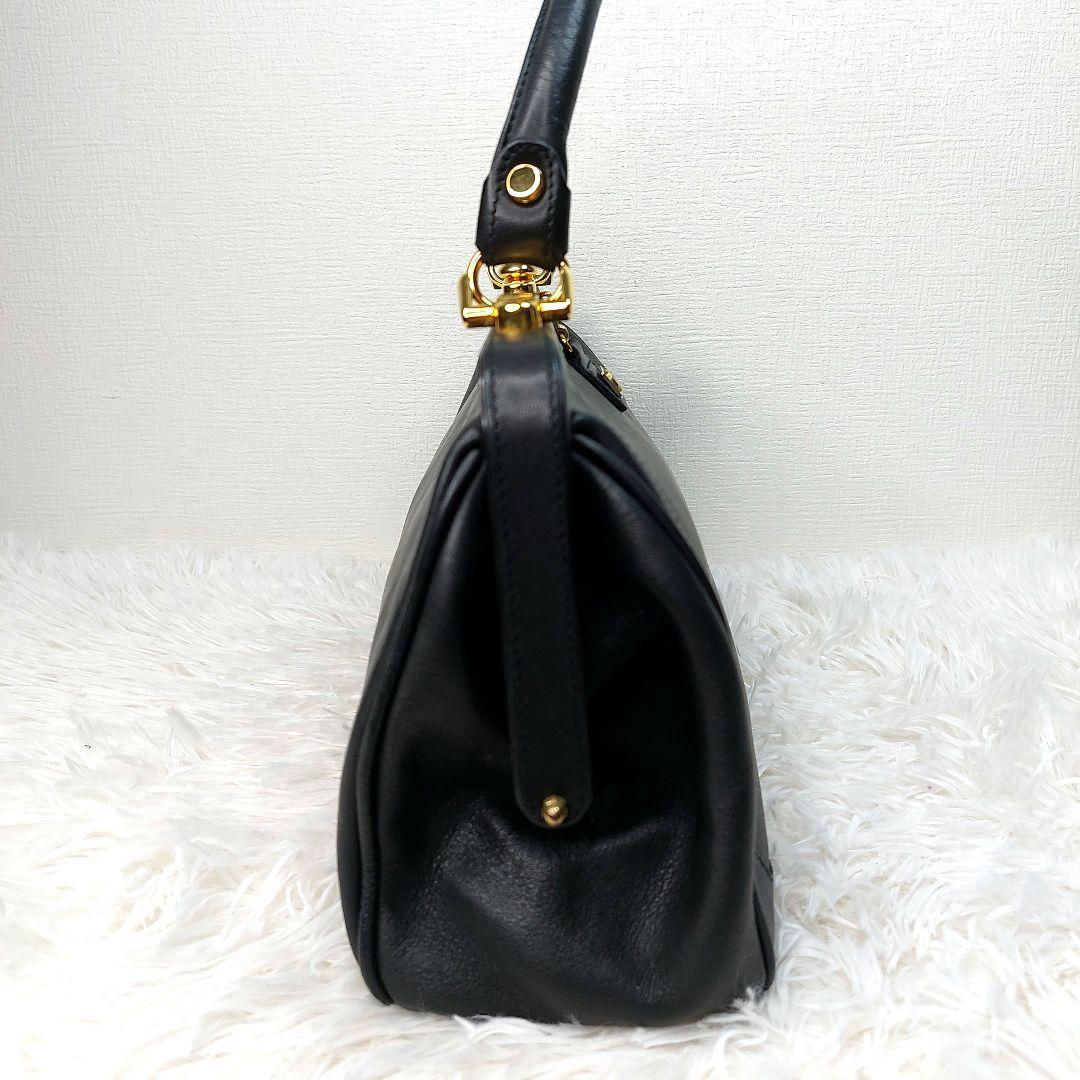 madler マドラー　ハンドバッグ ダレスバック　本革　レザー　ブラック