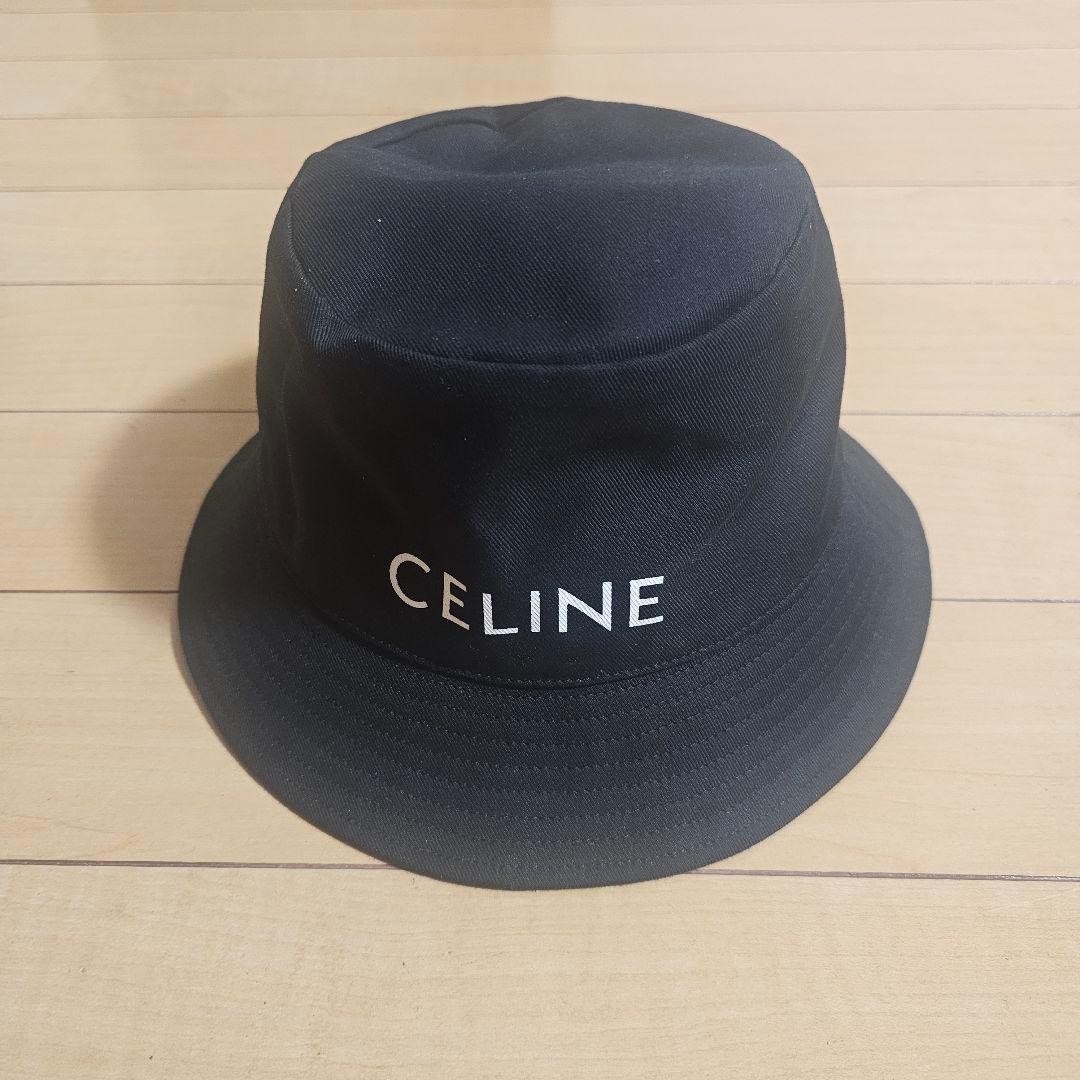 CELINE セリーヌ バケット ハット S 黒　タグ有