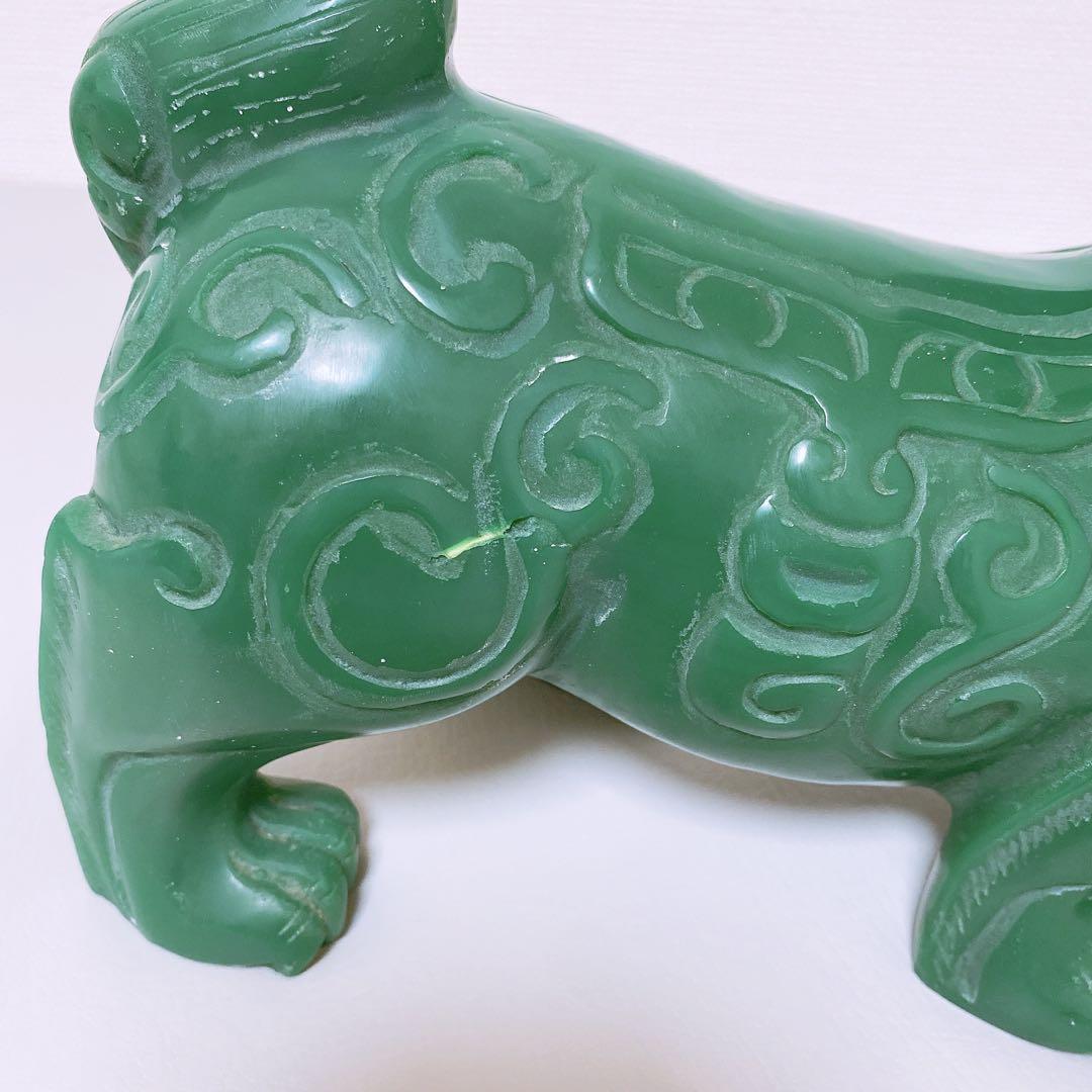 砡製　獅子置物　箱付 4.3kg
