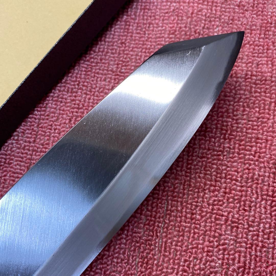 青二鋼　勘所切付型出刃包丁　180㎜ 6寸
