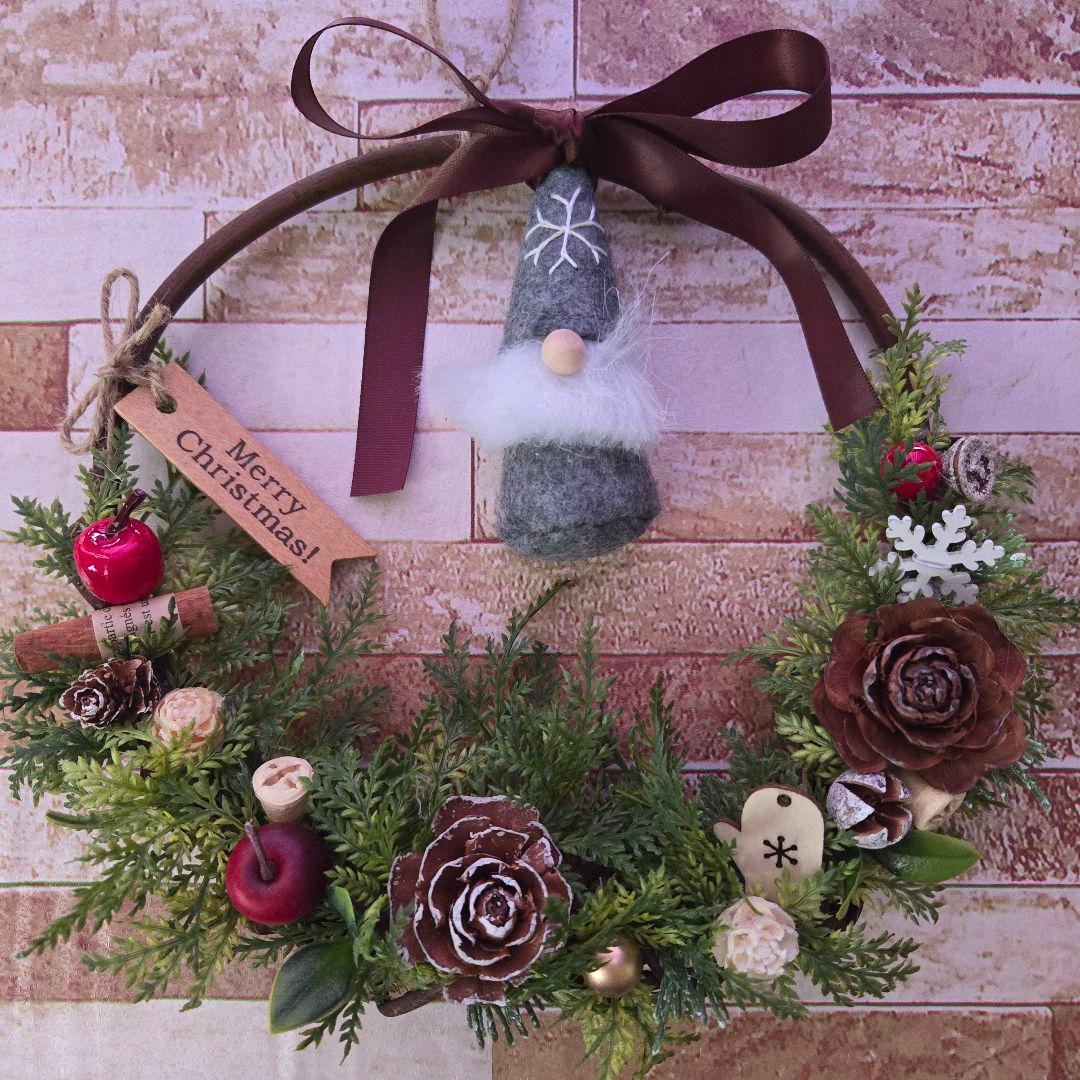 クリスマスリース 26cm×23cm Xmas